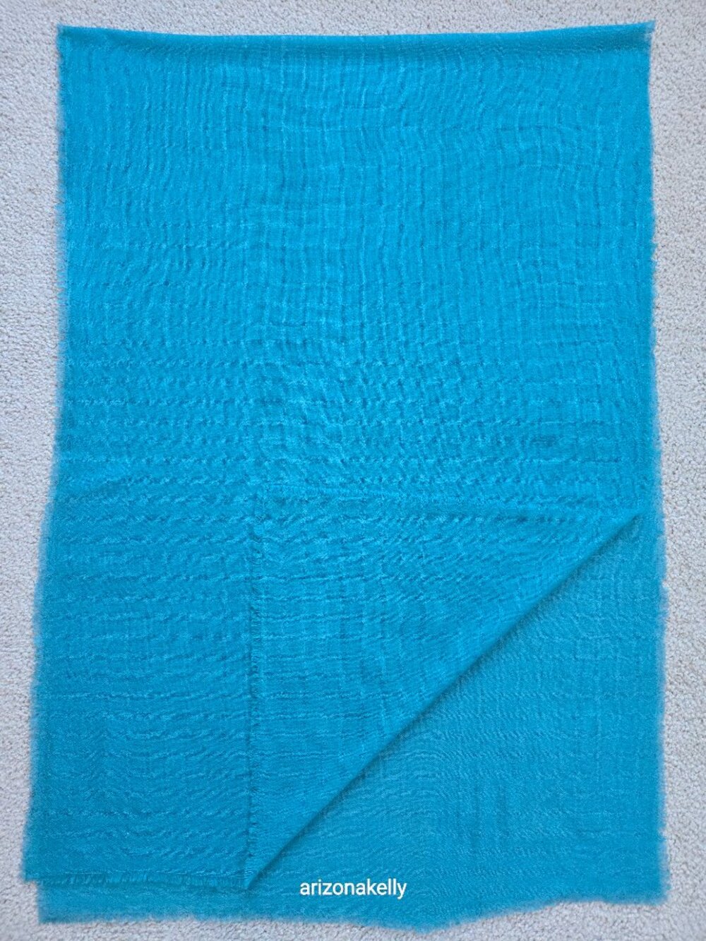 NWOT Cocowai Cashmere Woven Scarf Lightweight Blue - Picture 7 of 10